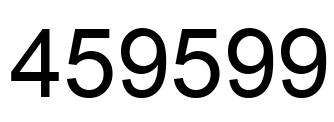 Number 459599 black image