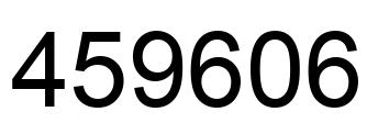 Number 459606 black image