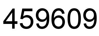 Number 459609 black image