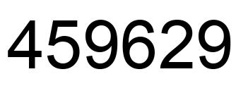 Number 459629 black image