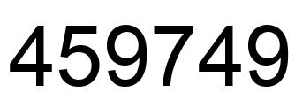 Number 459749 black image