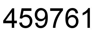 Number 459761 black image