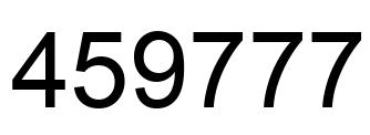 Number 459777 black image