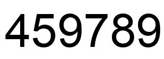 Number 459789 black image