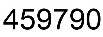 Number 459790 black image