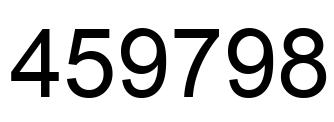Number 459798 black image