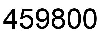 Number 459800 black image