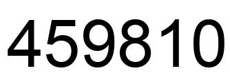 Number 459810 black image