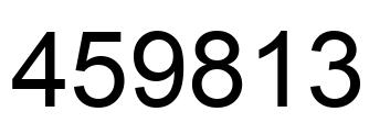 Number 459813 black image