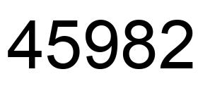 Number 45982 black image