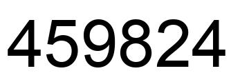 Number 459824 black image