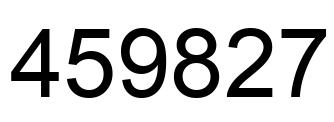 Número 459827 imagen negro