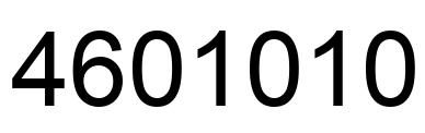 Number 4601010 black image
