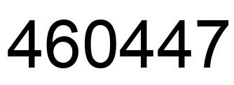 Number 460447 black image