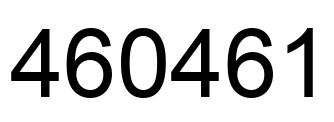 Number 460461 black image
