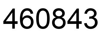 Number 460843 black image