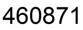 Number 460871 black image