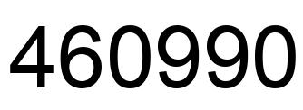 Número 460990 imagen negro