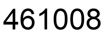Number 461008 black image