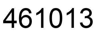 Number 461013 black image
