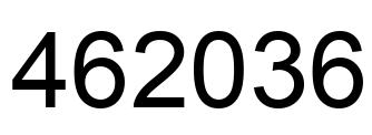 Number 462036 black image
