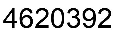 Número 4620392 imagen negro