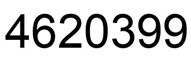Número 4620399 imagen negro