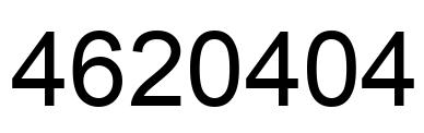 Number 4620404 black image