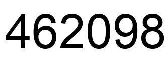 Number 462098 black image