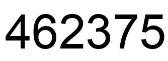 Number 462375 black image