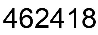 Number 462418 black image