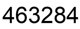 Number 463284 black image