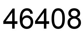 Number 46408 black image