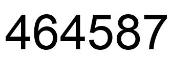 Número 464587 imagen negro