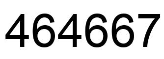 Number 464667 black image