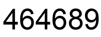 Número 464689 imagen negro