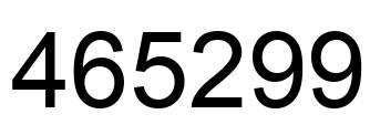 Number 465299 black image