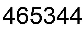 Number 465344 black image