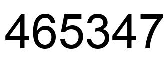 Número 465347 imagen negro