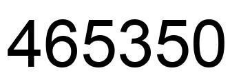 Número 465350 imagen negro