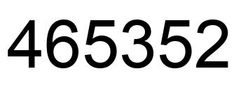 Número 465352 imagen negro