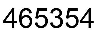 Número 465354 imagen negro