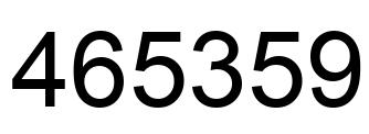 Number 465359 black image
