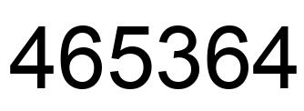 Number 465364 black image