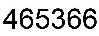 Number 465366 black image