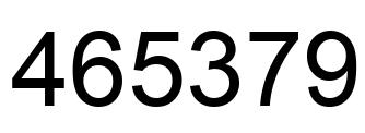 Number 465379 black image