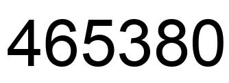 Number 465380 black image