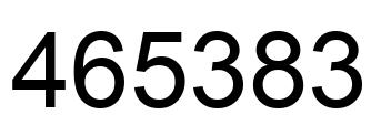 Number 465383 black image