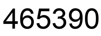 Number 465390 black image