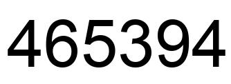 Number 465394 black image